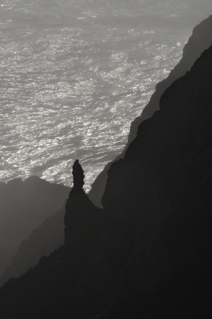 a cliff along the coast